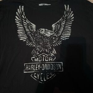 Harley-Davidson Motorcycles Black Short Sleeve Eagle T-Shirt